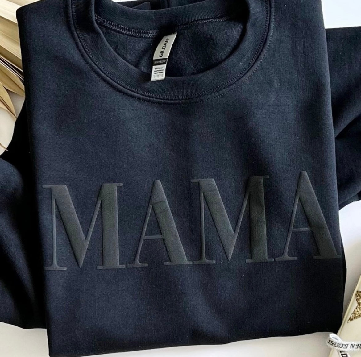 MAMA Black on Black Crewneck