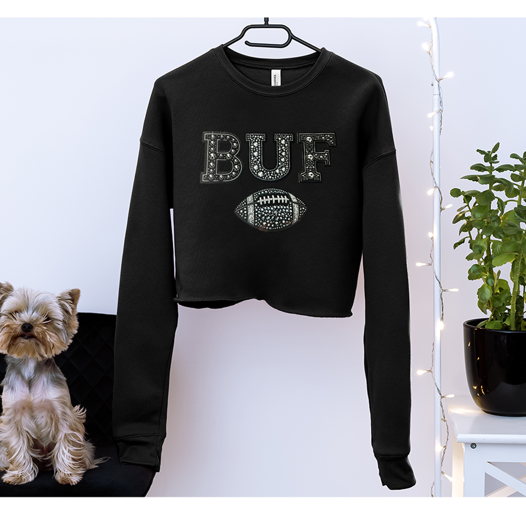 BUF FOOTBALL  -Faux Gem Crewneck