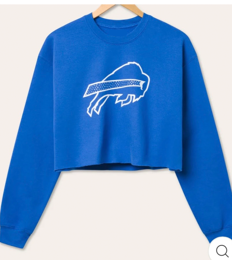 BILLS BLUE RHINESTONE CREW