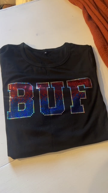 SPANGLES BUF Ribbed long sleeve shirt