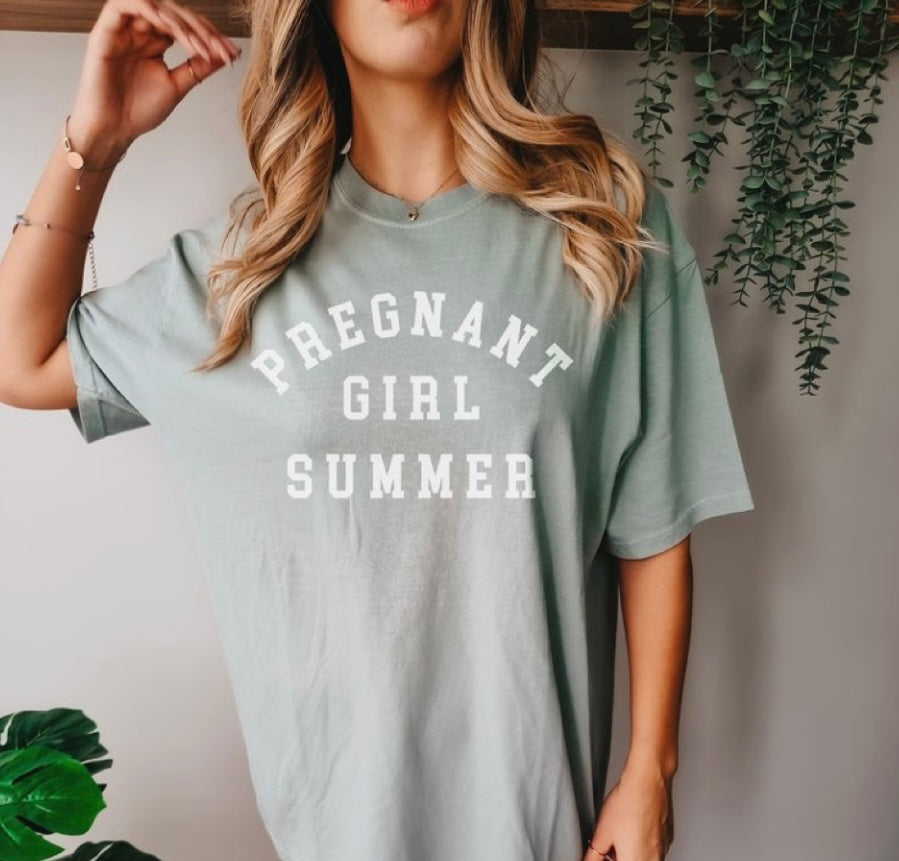 PREGNANT GIRL SUMMER -TEE-