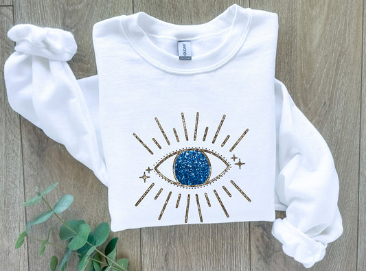 SEQUIN EVIL EYE Crew