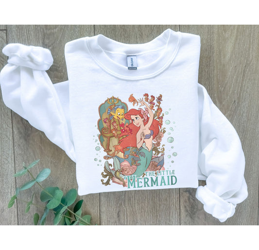 RETRO LITTLE MERMAID -Crewneck