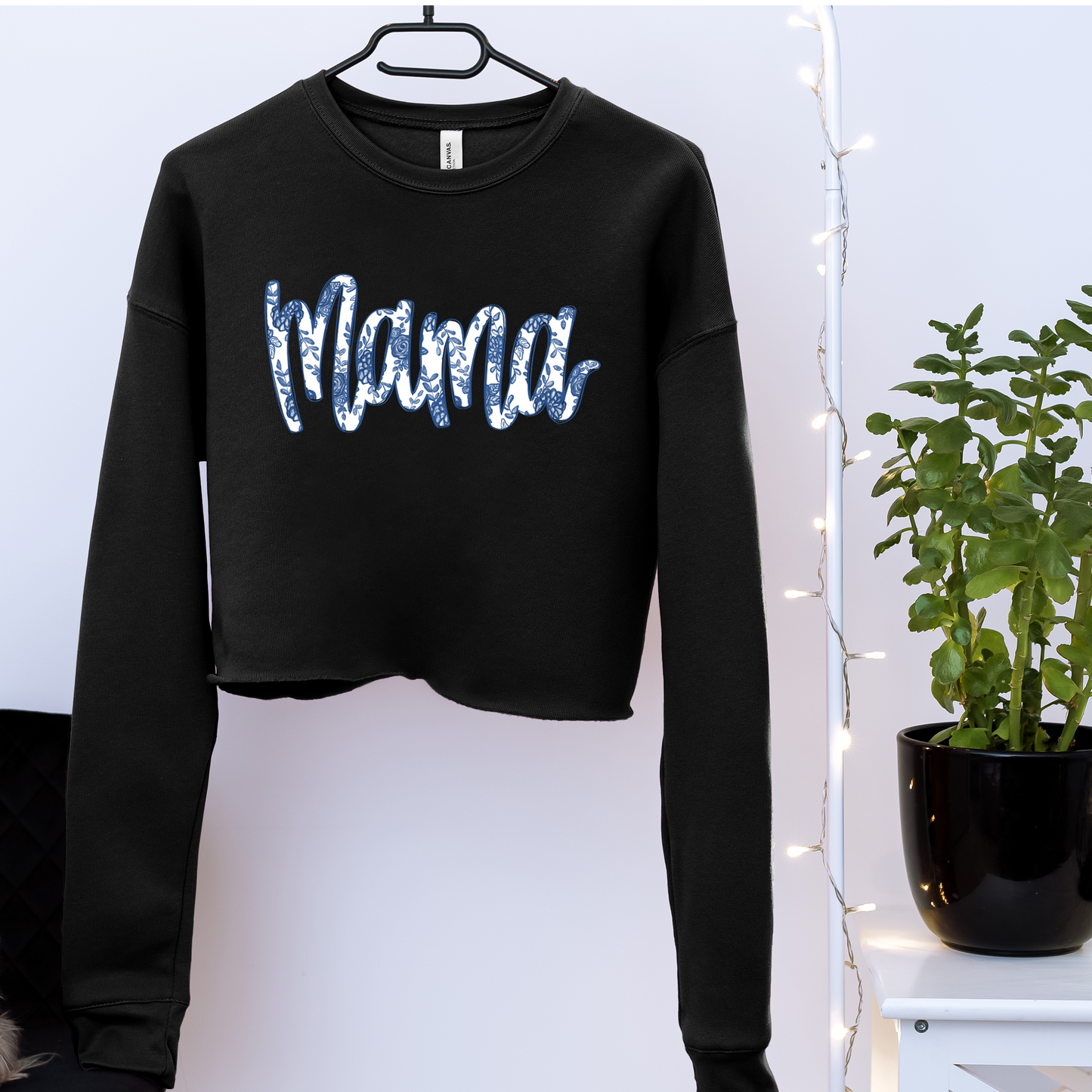 BLUE FLORAL MAMA Crew