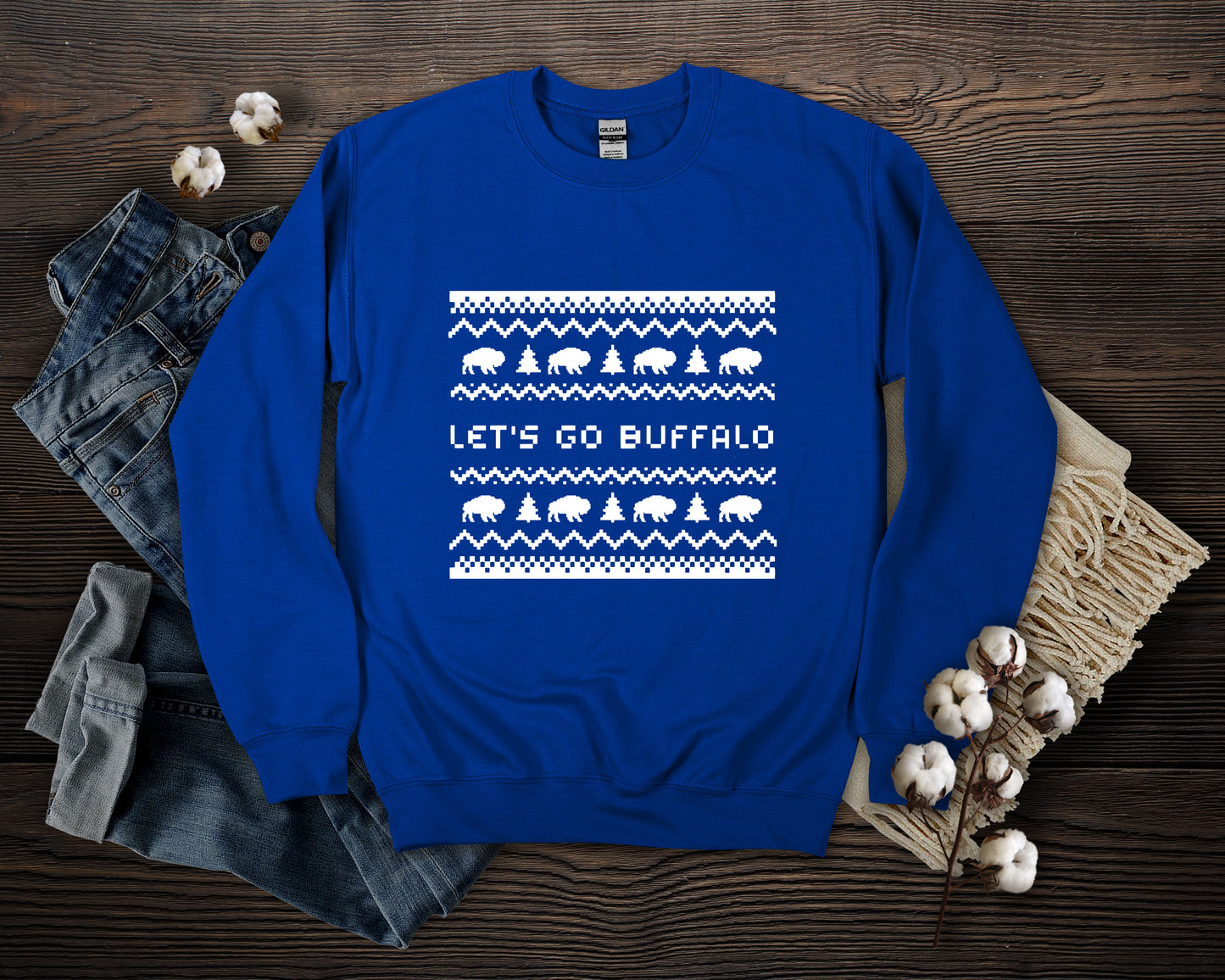 LET'S GO BUFFALO-UGLY SWEATER