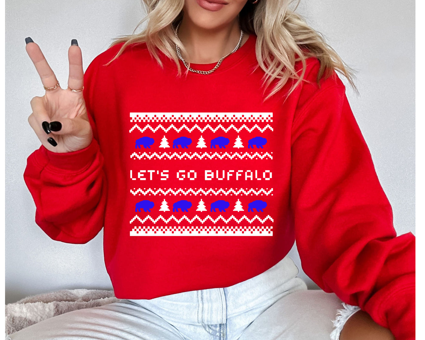 LET'S GO BUFFALO-UGLY SWEATER